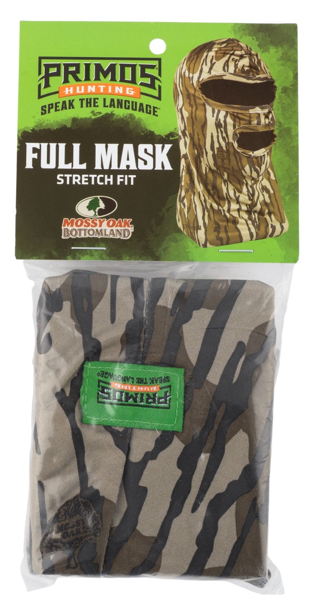 Primos Stretch Fit Full Face Neoprene Mask, Mossy Oak BottomLand - PS6666