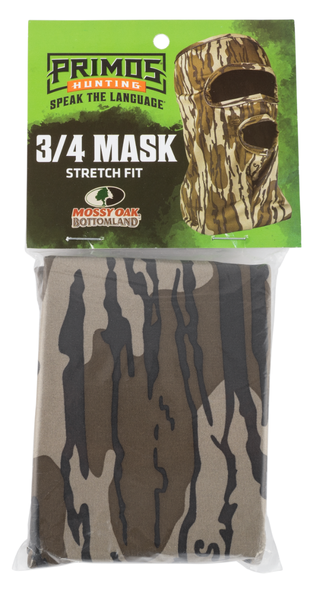 Primos Stretch Fit 3/4 Face Mask Mossy Oak BottomLand Neoprene - PS6665 - Primos