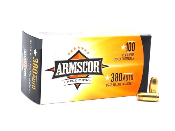 Armscor 380 ACP 95gr FMJ Value Pack Ammunition 100rd - 50315 - Armscor