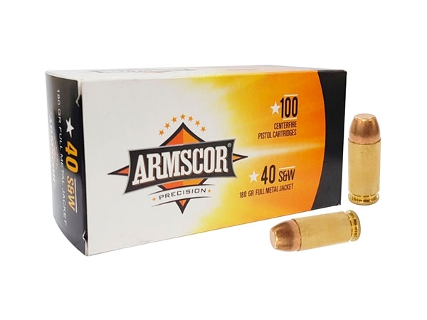 Armscor 40 S&W 180GR FMJ 100 Rounds - 50316 - Armscor