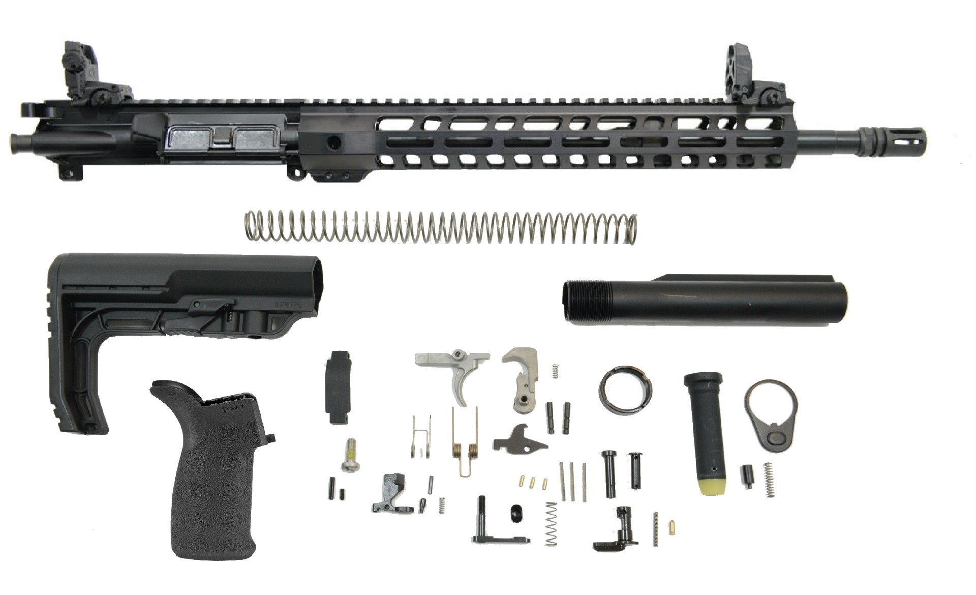 PSA 16" Carbine-Length M4 5.56 NATO 1/7 Nitride 13.5" Lightweight M-Lok MFT Minimalist EPT Rifle Kit With MBUS Sight Set - Palmetto State Armory