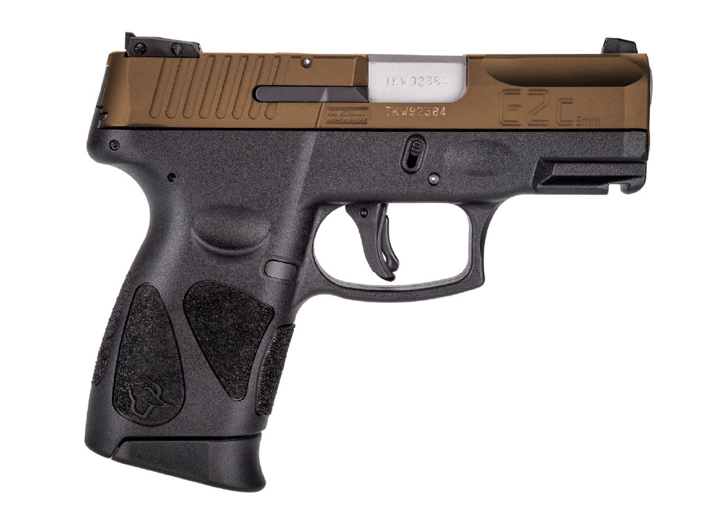 Taurus G2C 12rd 3.2" 9mm Pistol, Black w/ Bronze Slide - 1-G2C93A-12 - Taurus