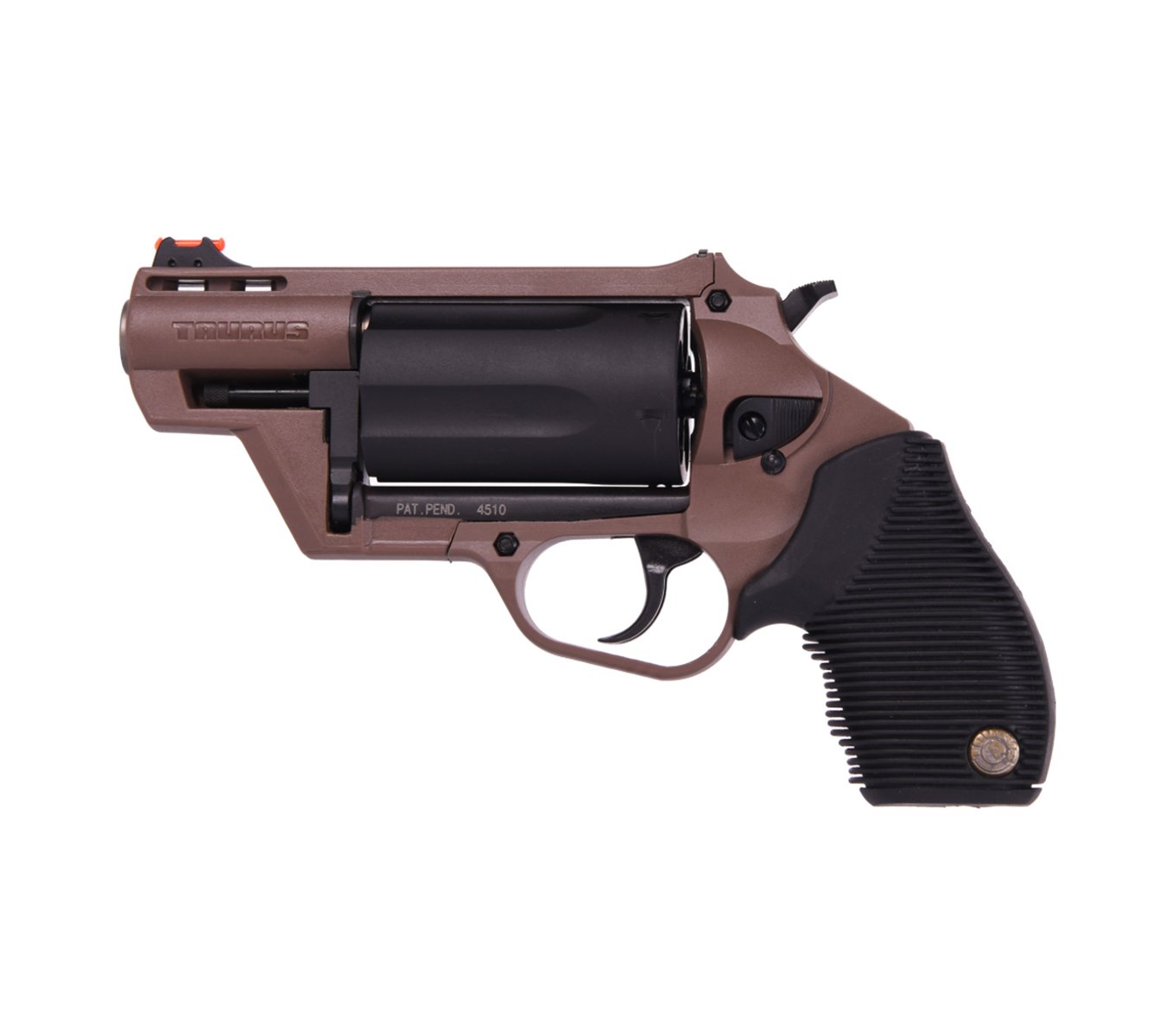 Taurus Judge Public Defender 5rd 2" 410 Bore / 45 Colt Revolver, Brown/Black- 2-441021B - Taurus