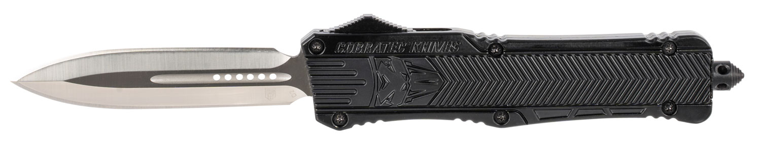CobraTec 3.75" OTF Trigger Open Dagger, Black - LBCTK-1LDAGNS - Cobratec Knives Llc