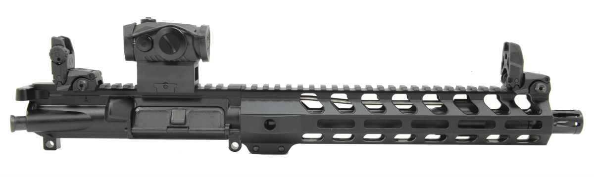 PSA 10.5" 5.56 NATO 1/7 Phosphate 10.5" Lightweight M-Lok Upper With Romeo 5, MBUS Sight Set, BCG, & CH - Palmetto State Armory
