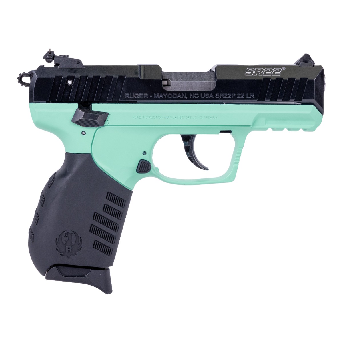 Ruger SR22 3.5" 10rd 22lr Pistol, Turquoise Cerakote - 3625 - Ruger
