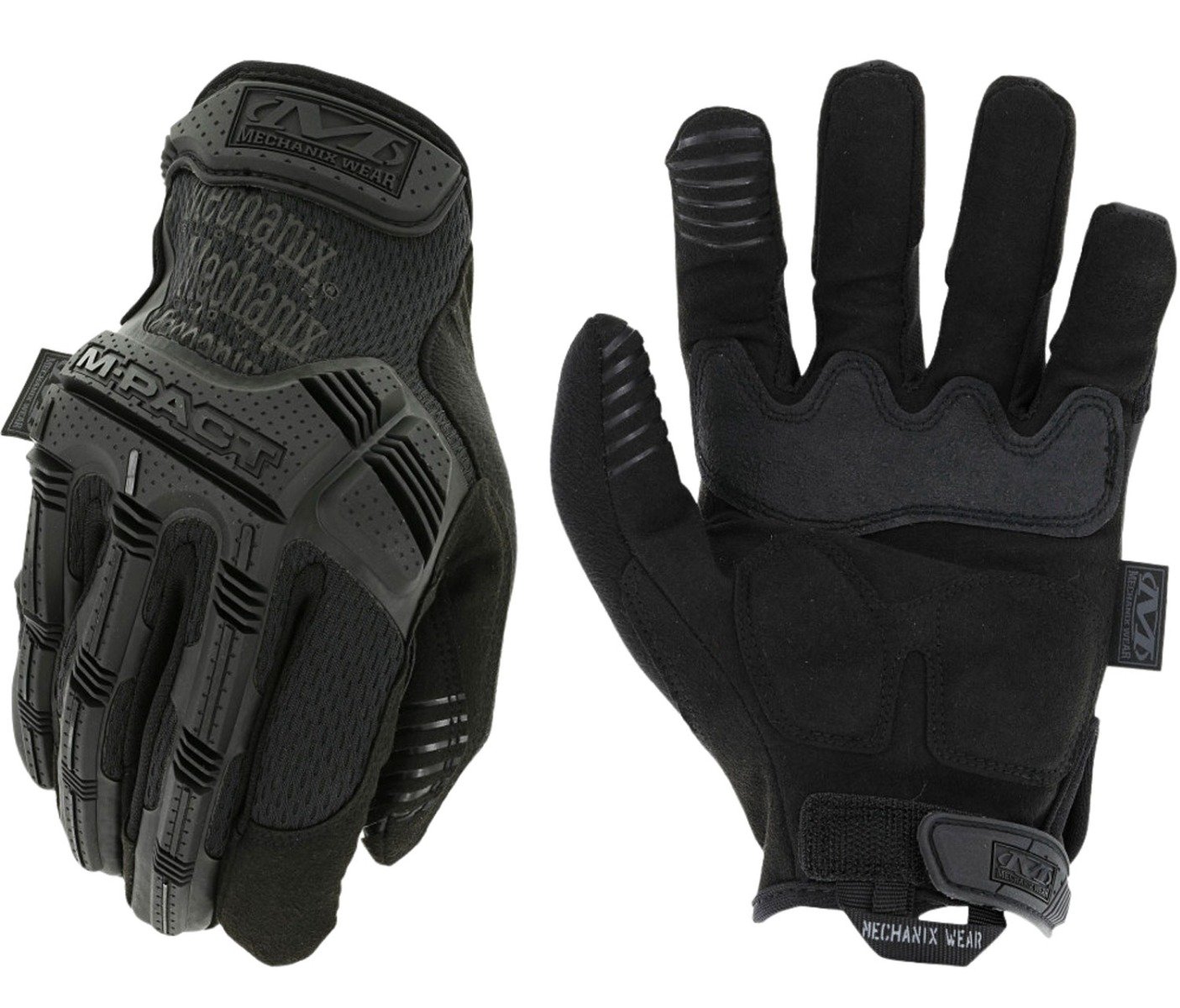 Mechanix Wear M-Pact Covert Black Synthetic Leather/Armortex, Black, Medium - MPT-55-009 - Mechanix Gloves