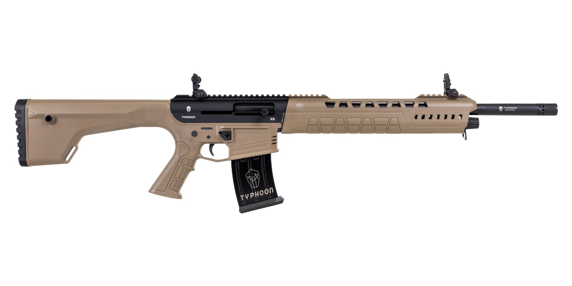 Typhoon Defense X-12 Semi Automatic AR 12 Gauge Shotgun, FDE - X120201 - G-Force