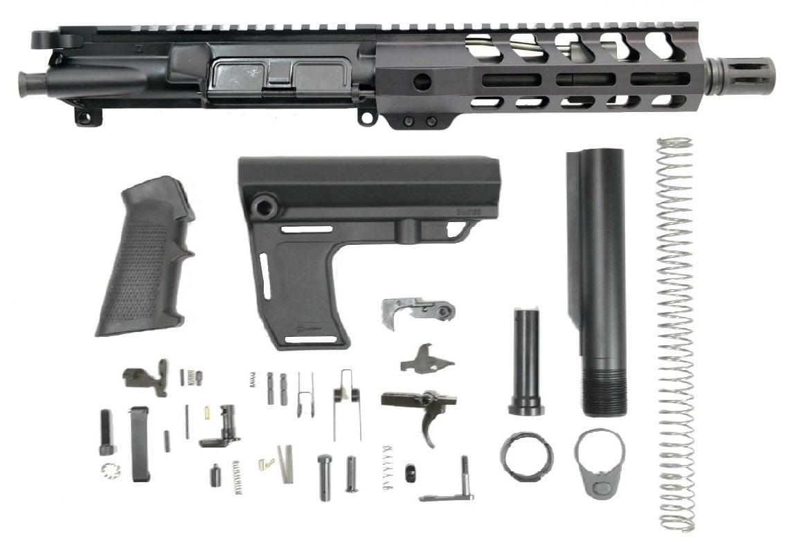 PSA 7.5" 5.56 NATO 1/7 Phosphate 7" Lightweight M-Lok Classic MFT Battlelink Pistol Kit - Palmetto State Armory