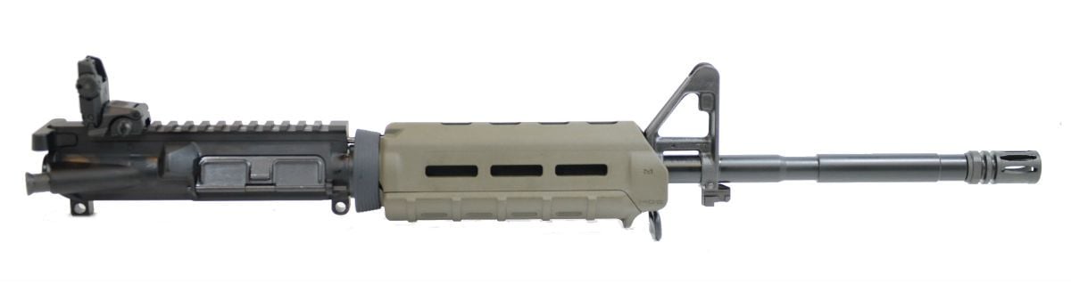 PSA 16" M4 Carbine Length 5.56 NATO 1/8 Phosphate MOE Upper With BCG, CH, & MBUS Rear, Olive Drab Green