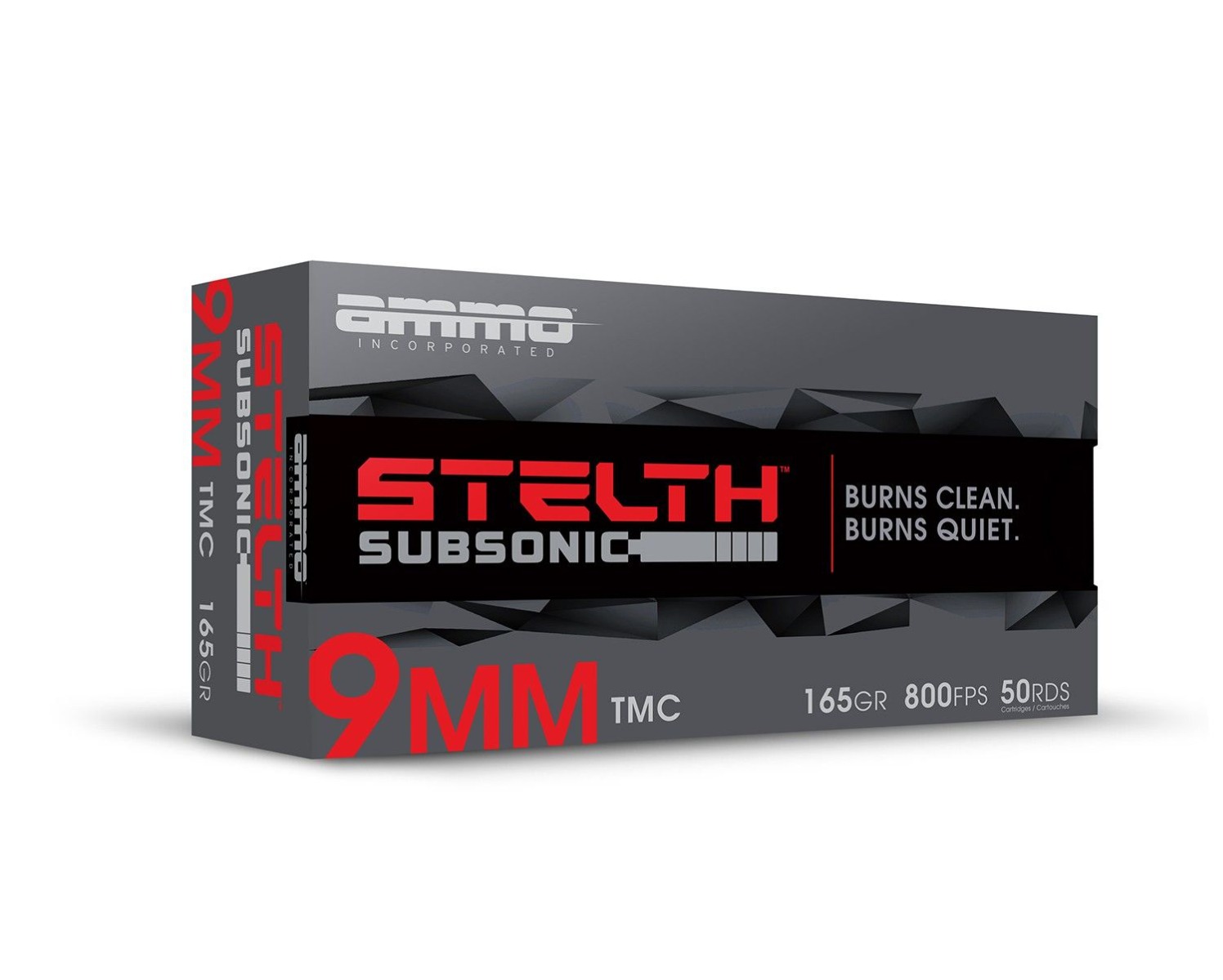 Ammo Inc stelTH 9mm Ammo 165gr TMJ Subsonic 50 rds/box - 9165TMC-STL - Ammo Inc