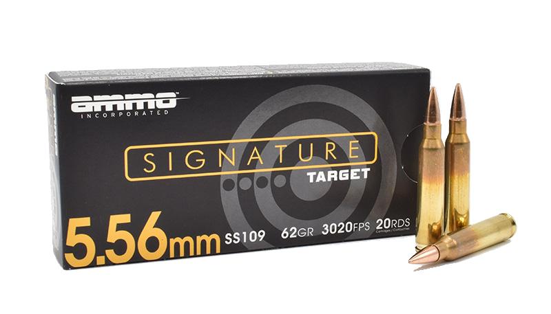 Ammo Inc Signature 5.56x45mm Ammo 62gr FMJ, 20rd - 556062SS109-A20 - Ammo Inc
