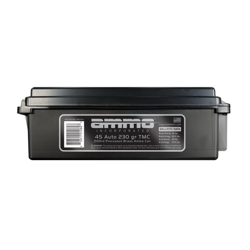 Ammo Inc .45 Auto 230 gr TMC Ammo, 200/Can - 45230TMC-RB200 - Ammo Inc