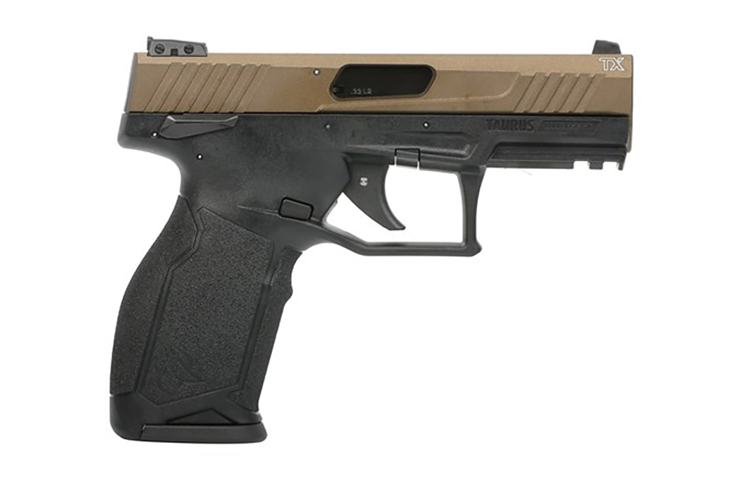 Taurus TX22 .22 LR w/ Manual Safety Pistol, Midnight Bronze/Black - 1-TX2214L