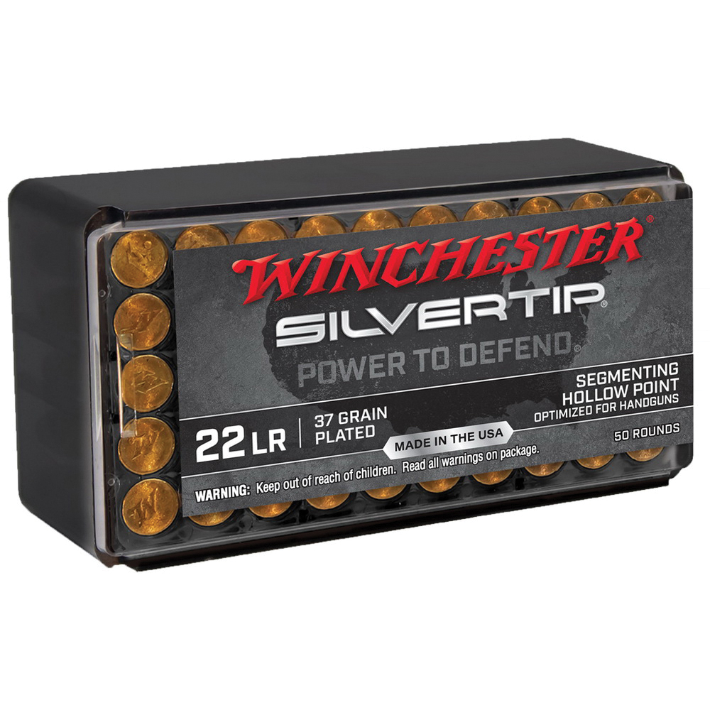 Winchester Silvertip .22lr 37 gr Segmenting HP Ammo, 50/Box - W22LRST - Winchester
