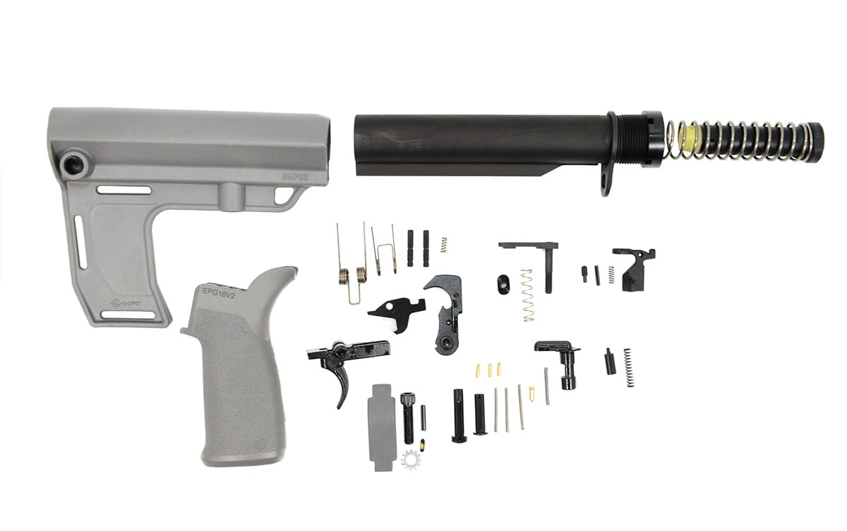 PSA MFT Battlelink Pistol Lower Build Kit, Gray