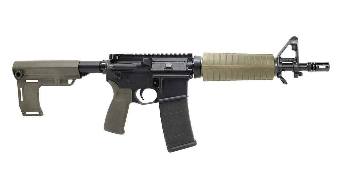 PSA AR-15 Pistol 10.5" 5.56 1/7 Nitride Classic MFT Battlelink, ODG - Palmetto State Armory