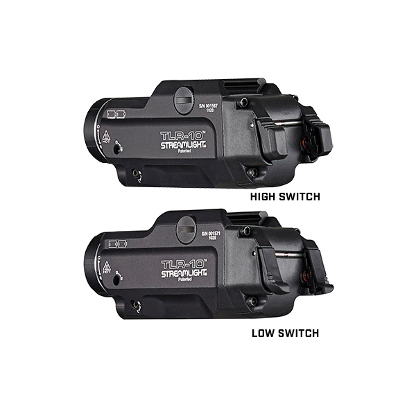 Streamlight TLR-10 1000 lm White LED Tactical Weapon Light w/ Integrated Laser, Black - 69470 - Streamlight