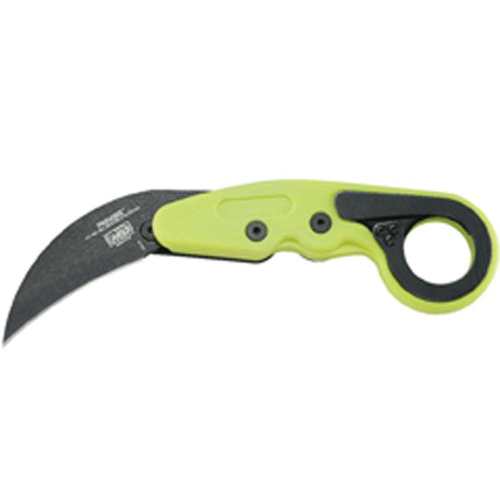 CRKT Provoke Zap Folding Knife w/ Kinematic, 2.47", Black/Bright Green - 4041G - Crkt