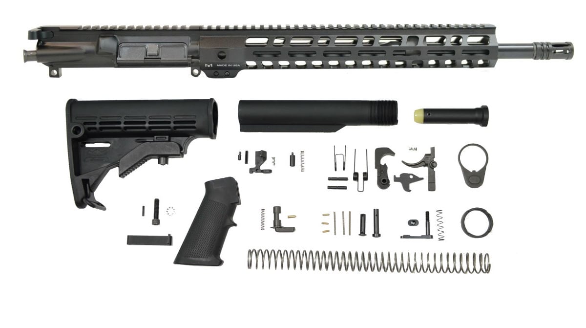 PSA 16" Mid-Length 5.56 NATO 1:7 Nitride 13.5" Lightweight M-Lok Classic Rifle Kit - Palmetto State Armory