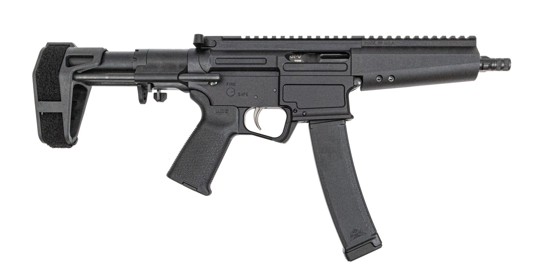 PSA AR-V 7" 9mm 1/10 Nitride Tri-Lug MOE EPT PDW Pistol - Palmetto State Armory