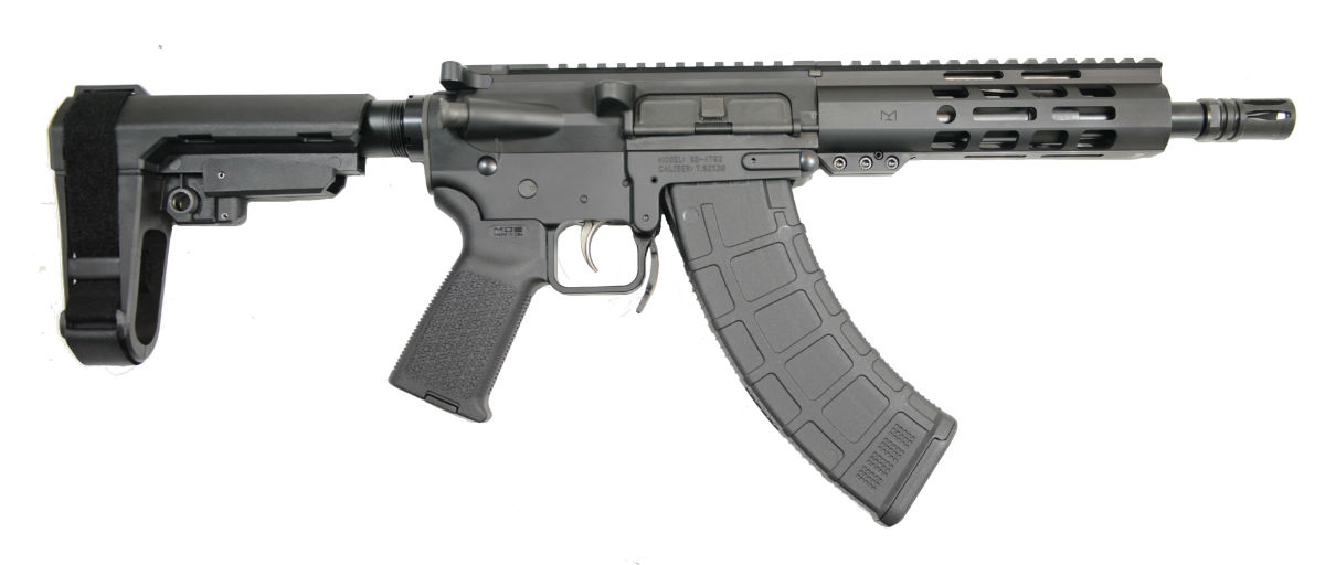 PSA Gen2 KS-47 8.5" Pistol-Length 7.62x39 1/10 Nitride 7" Lightweight M-Lok MOE EPT SBA3 Pistol with TC-E Extractor - Palmetto State Armory