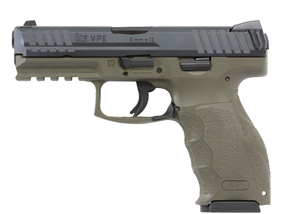 HK VP9 9mm Pistol 10rd OD Green NS- 81000236 - H&K
