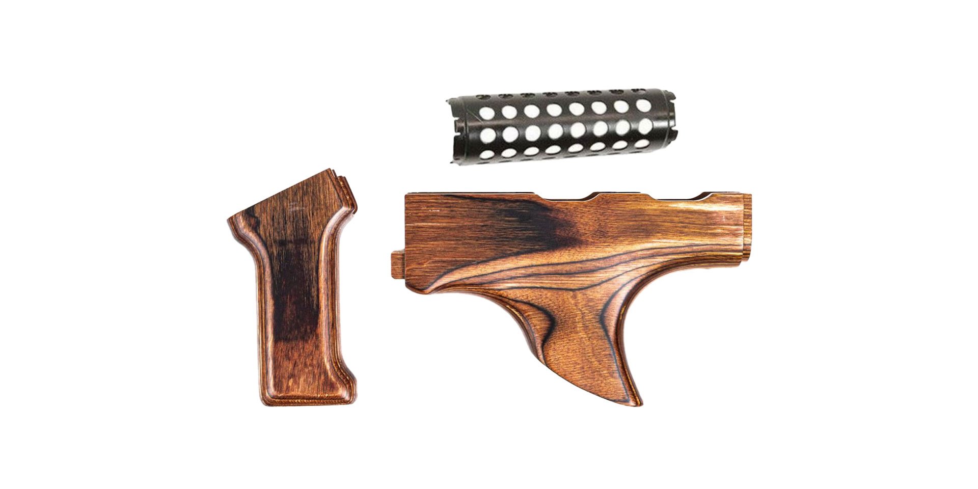 PSA AK Nutmeg Furniture w/ Shark Fin & Cheese Grater w/o Stock - Palmetto State Armory