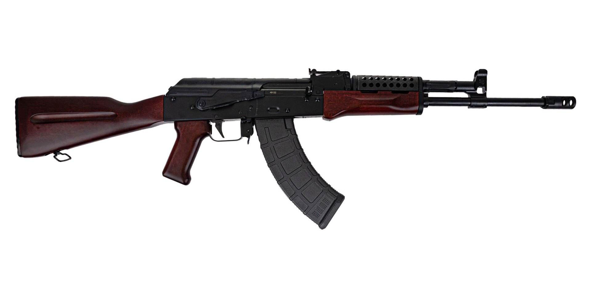 PSAK-47 GF5-E with ALG Trigger, Cheese Grater Upper Handguard, and Toolcraft Trunnion and Bolt, Redwood