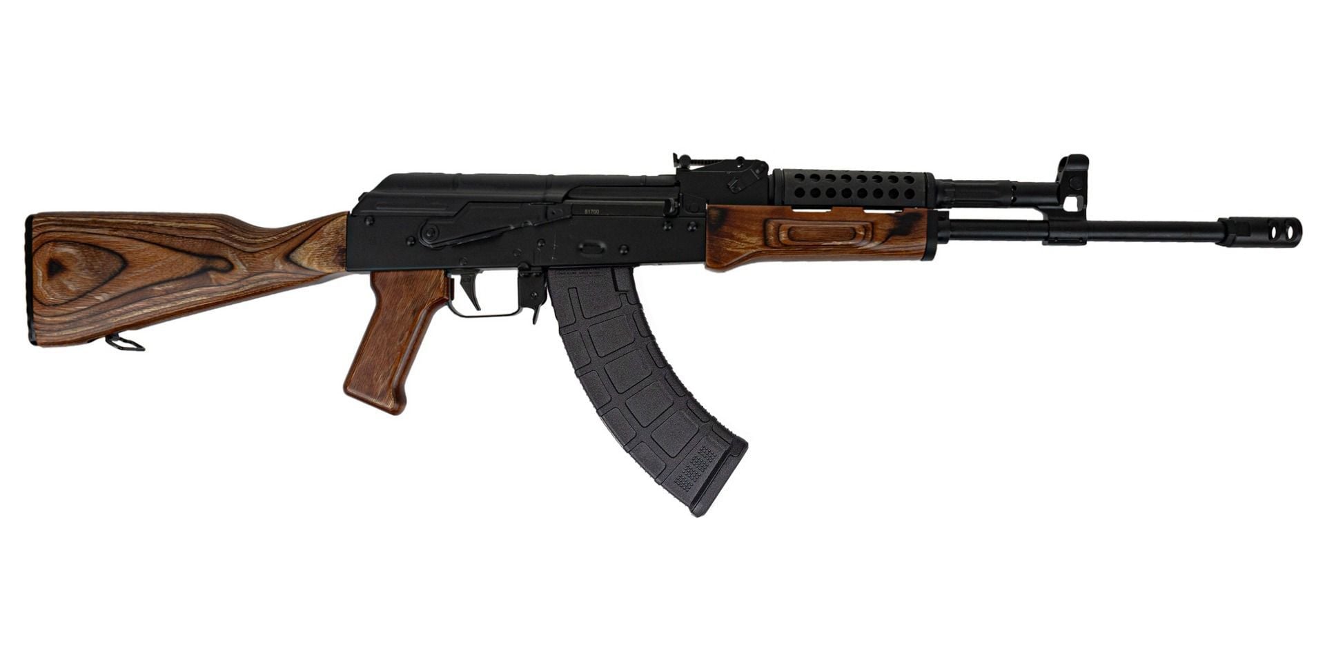 PSAK-47 GF5-E with ALG Trigger, Cheese Grater Upper Handguard, and Toolcraft Trunnion and Bolt, Nutmeg - Palmetto State Armory