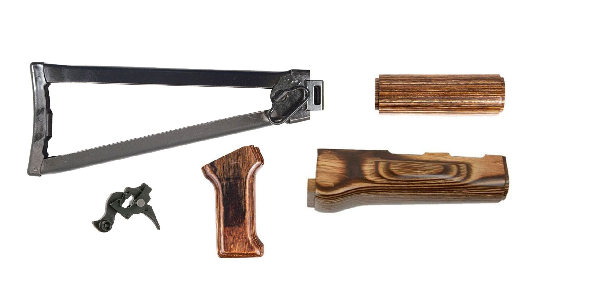 PSA AK Nutmeg Furniture Set and Folding Stock w/ PSA Custom ALG AKT-EL AK Single Stage Trigger - Palmetto State Armory