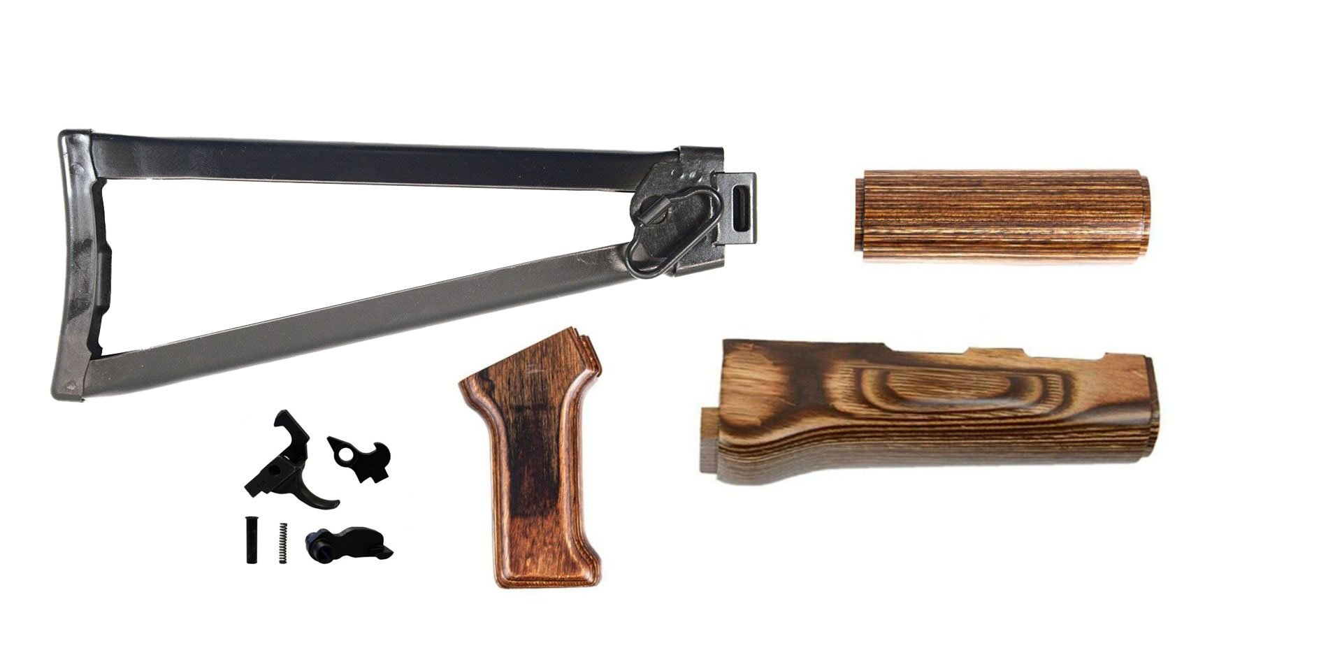 PSA AK Nutmeg Furniture Set and Folding Stock w/ PSAK-47 Premium Single Hook Semi-Auto Fire Control Group