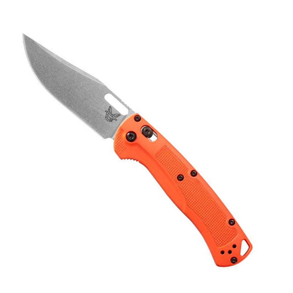 Benchmade TaggedOut Folding Clip Point Knife, Orange Grivory - 15535