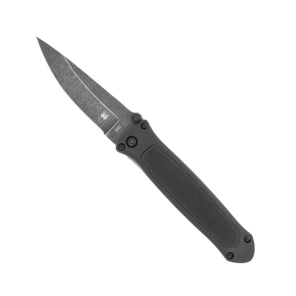 CobraTec Quick Strike Hidden Release Folding Drop Point Knife, Black - BLKHRQS