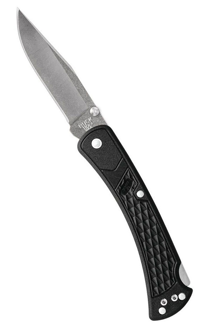 Buck 110 Slim Select Folding Drop Point Knife, Black - 0110BKS1-C