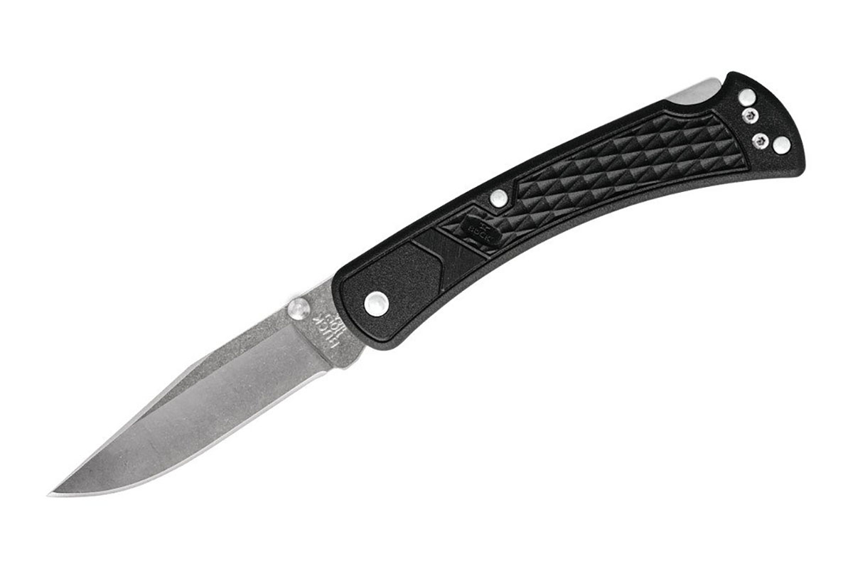 Buck 110 Slim Select Folding Drop Point Knife, Black - 0110BKS1-C