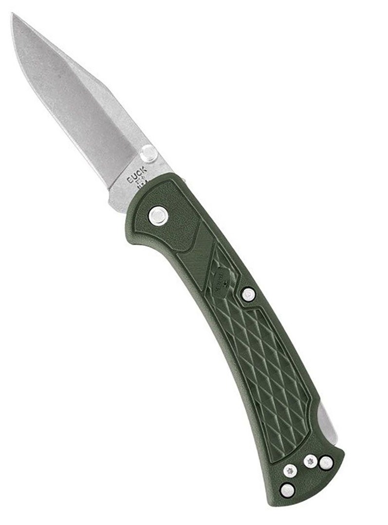 Buck 112 Slim Select Folding Clip Point Knife, OD Green - 01120DS2-C