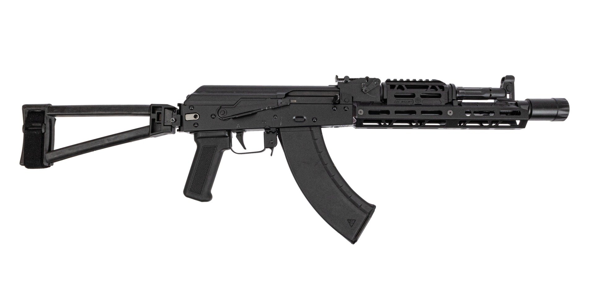 PSA AK-104 Triangle Side Folding Pistol with JL Billet Rail - Palmetto State Armory