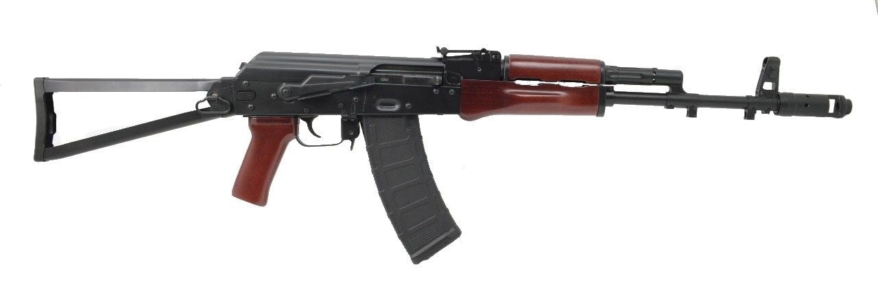 PSAK-74 Triangle Side folding rifle with Toolcraft Trunnion, Bolt, and Carrier, Redwood - Palmetto State Armory