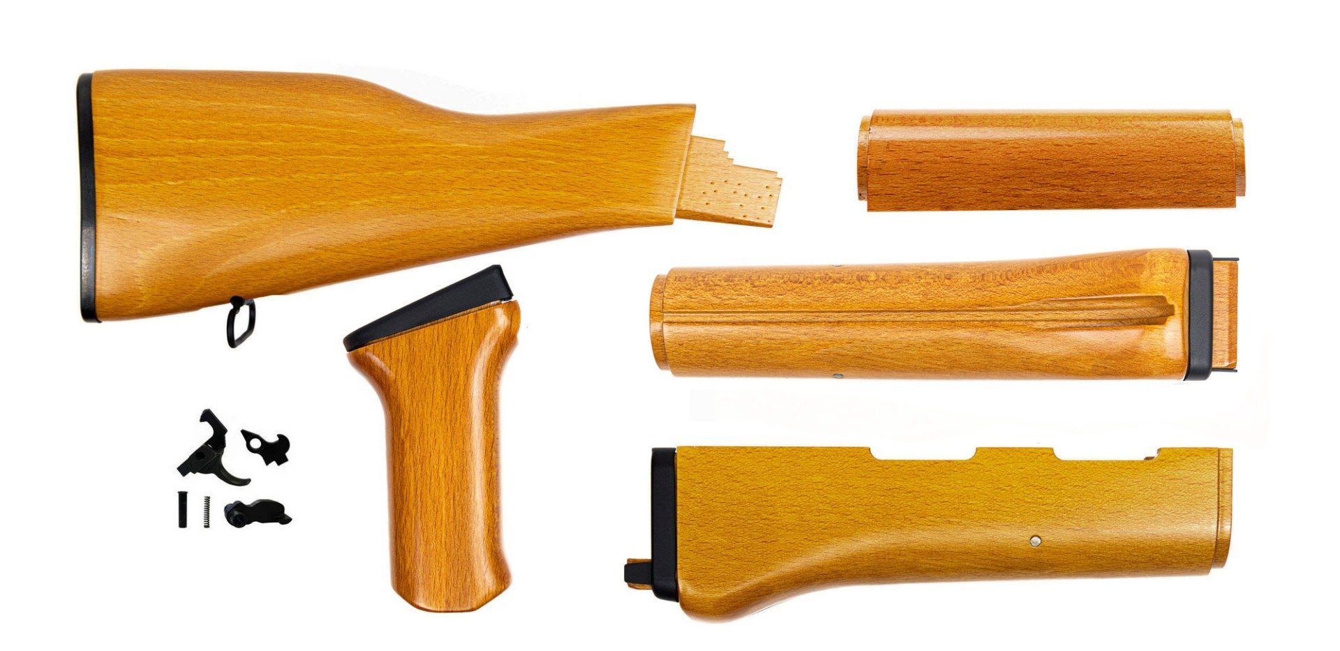PSA AK Norinco Furniture Set with Smooth Grip, Spiker Lower Handguard and PSAK-47 Premium Single Hook Semi-Auto Fire Control Group - Palmetto State Armory