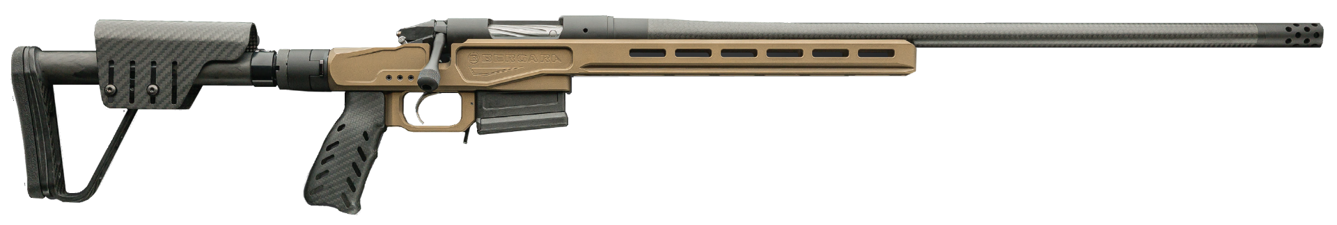 Bergara Premier MG Lite 6.5 PRC 22" 3rd Bolt Action Rifle, Burnt Bronze / Black - Bergara