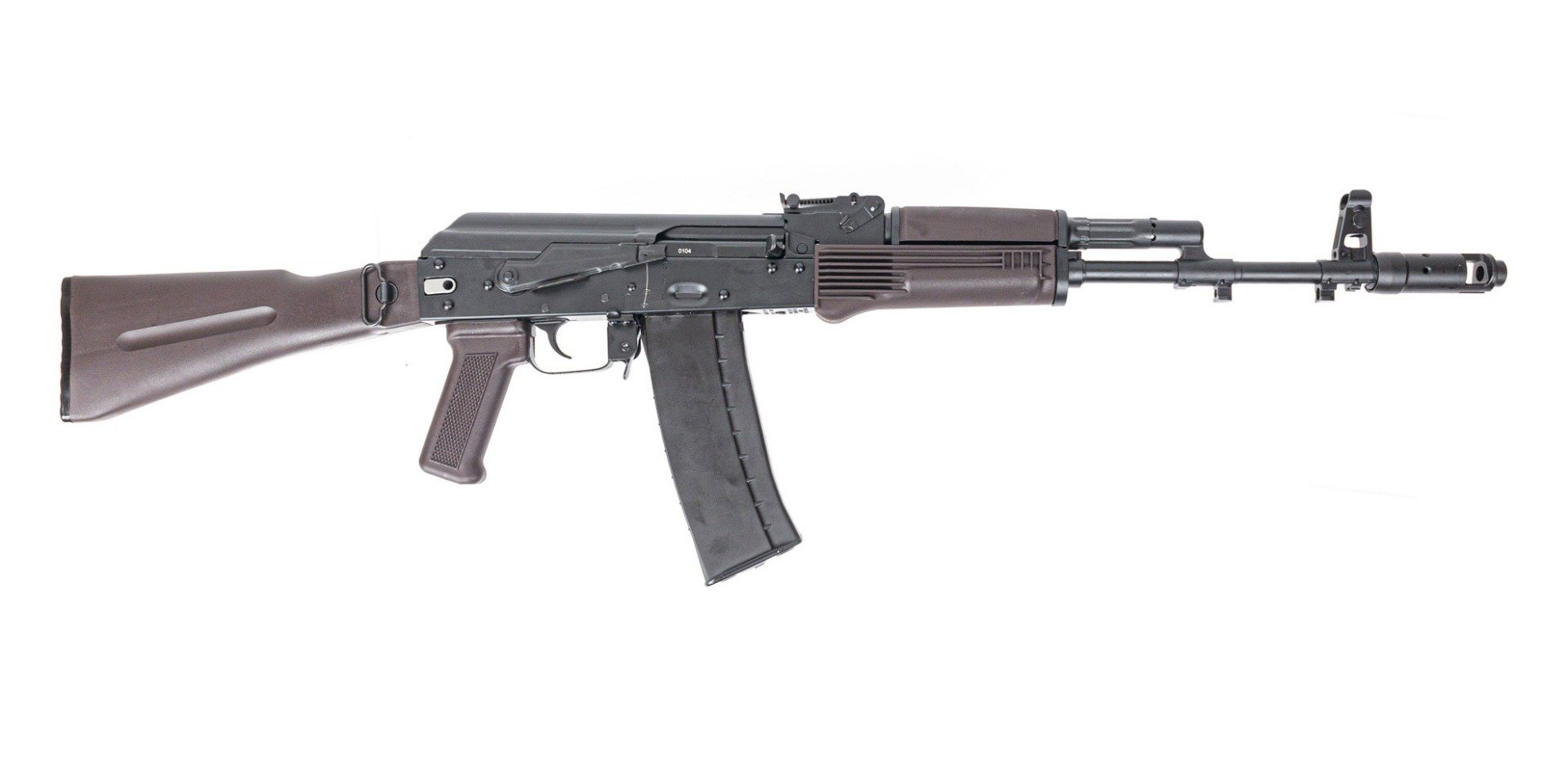 PSA AK-101 Forged Classic Polymer Side Folding Rifle with Toolcraft Trunnion, Bolt, and Carrier, Plum - Palmetto State Armory