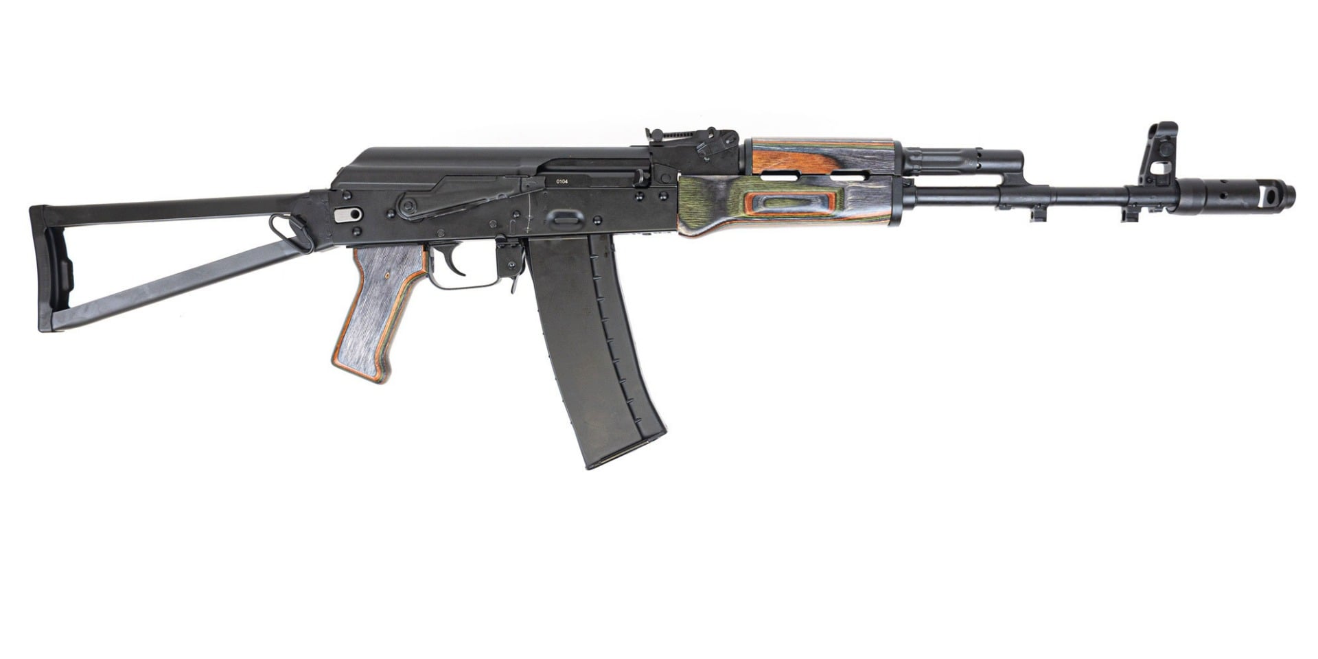 PSA AK-101 Forged Classic Triangle Side Folding Rifle with Toolcraft Trunnion, Bolt, and Carrier, Voodoo - Palmetto State Armory