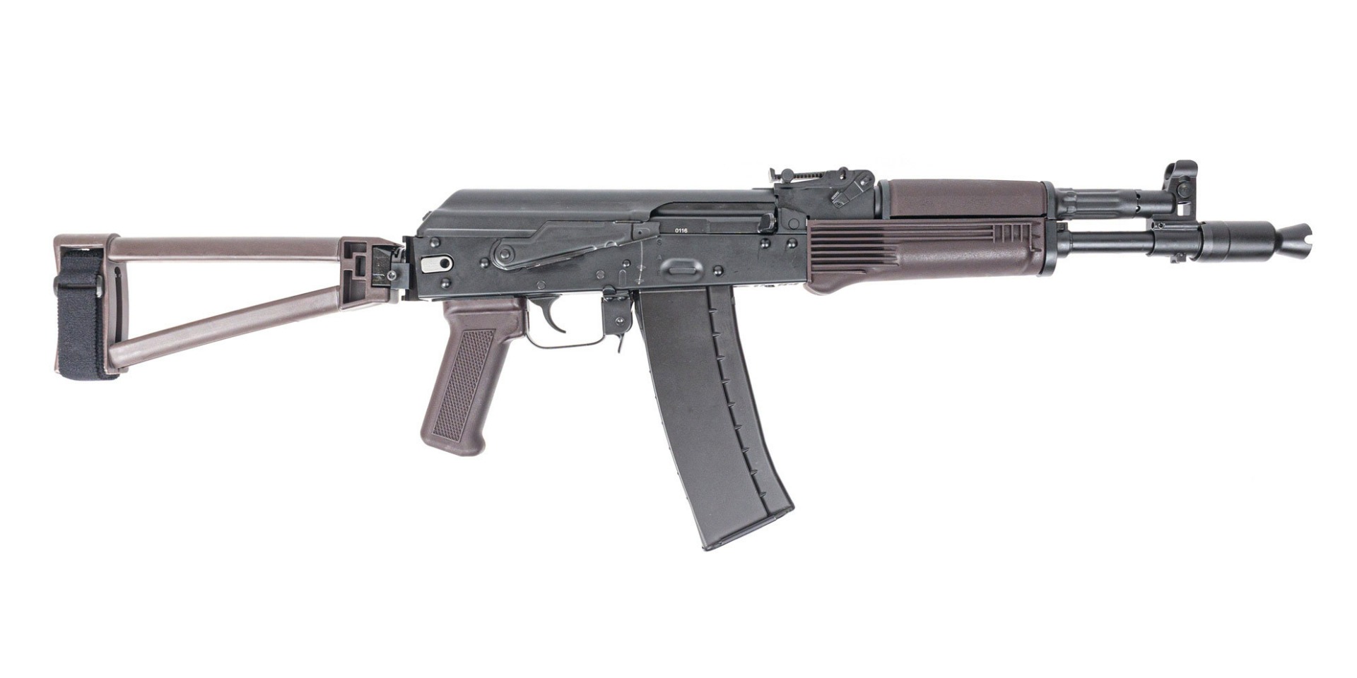 PSA AK-102 Forged Classic Triangle Side Folding Pistol with Toolcraft Trunnion, Bolt, and Carrier, Plum - Palmetto State Armory