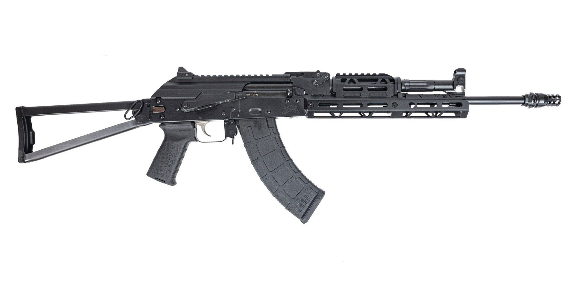 PSAK-47 GF4 Triangle Folding Rifle with JL Billet Long Rail, Hinged Dust Cover and JMAC RRD 360 - Palmetto State Armory