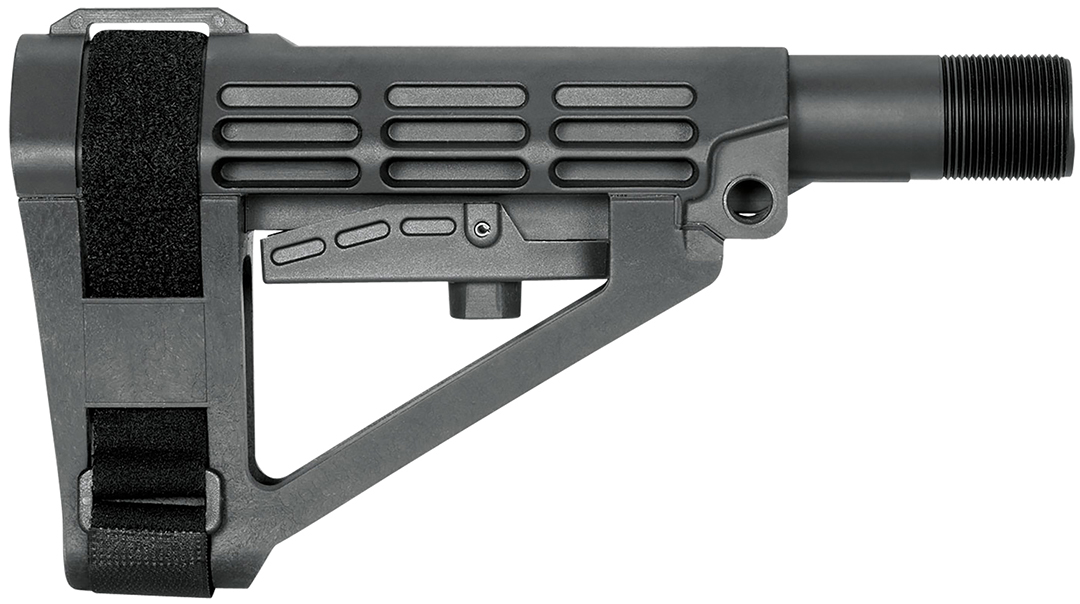 SB Tactical Adjustable 5 Position Arm Brace No Buffer Tube, Black - SBA4X-01-SB - Sb Tactical