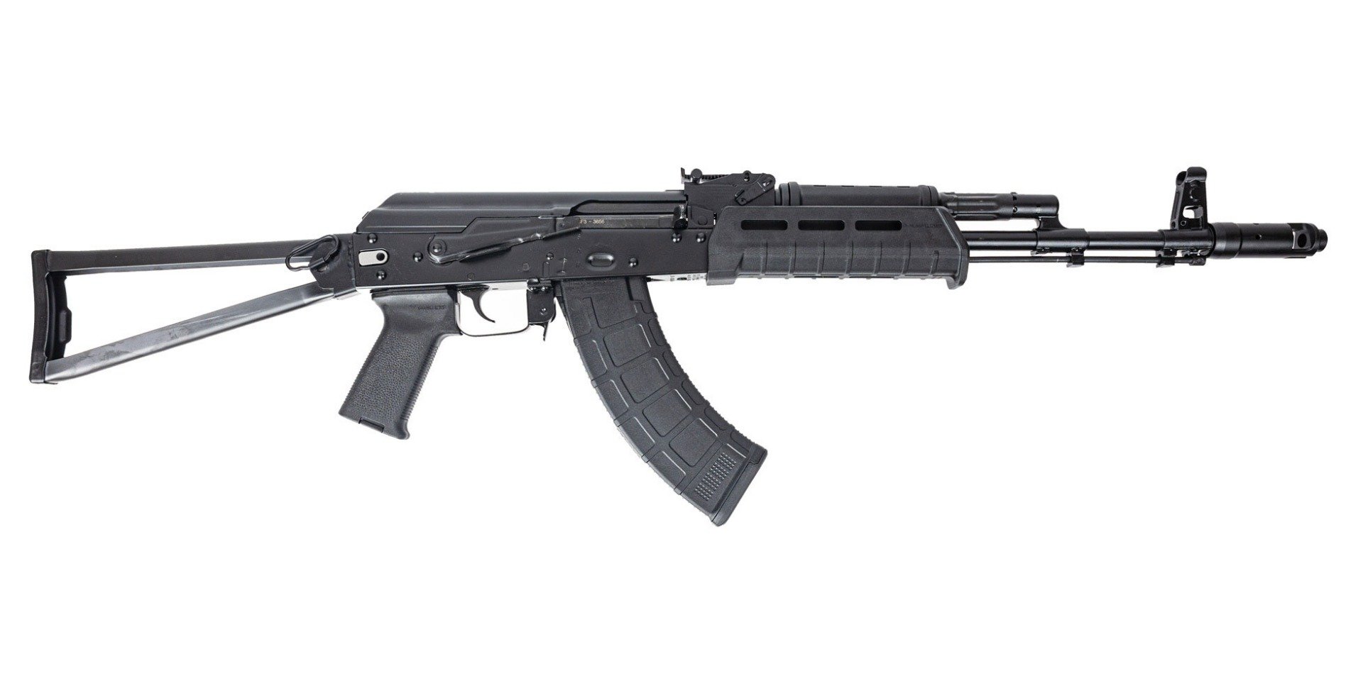 PSA AK-103 GF3 Forged MOE Nitride Barrel Triangle Side Folding Rifle, Black - Palmetto State Armory