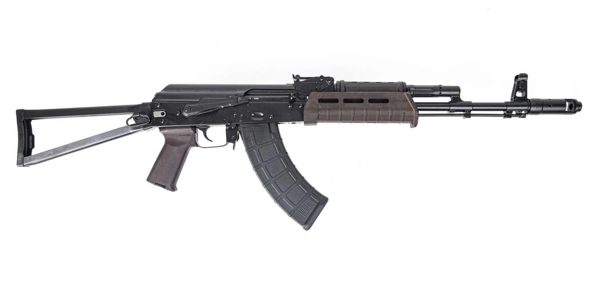 PSA AK-103 GF3 Forged MOE Nitride Barrel Triangle Side Folding Rifle, Plum - Palmetto State Armory