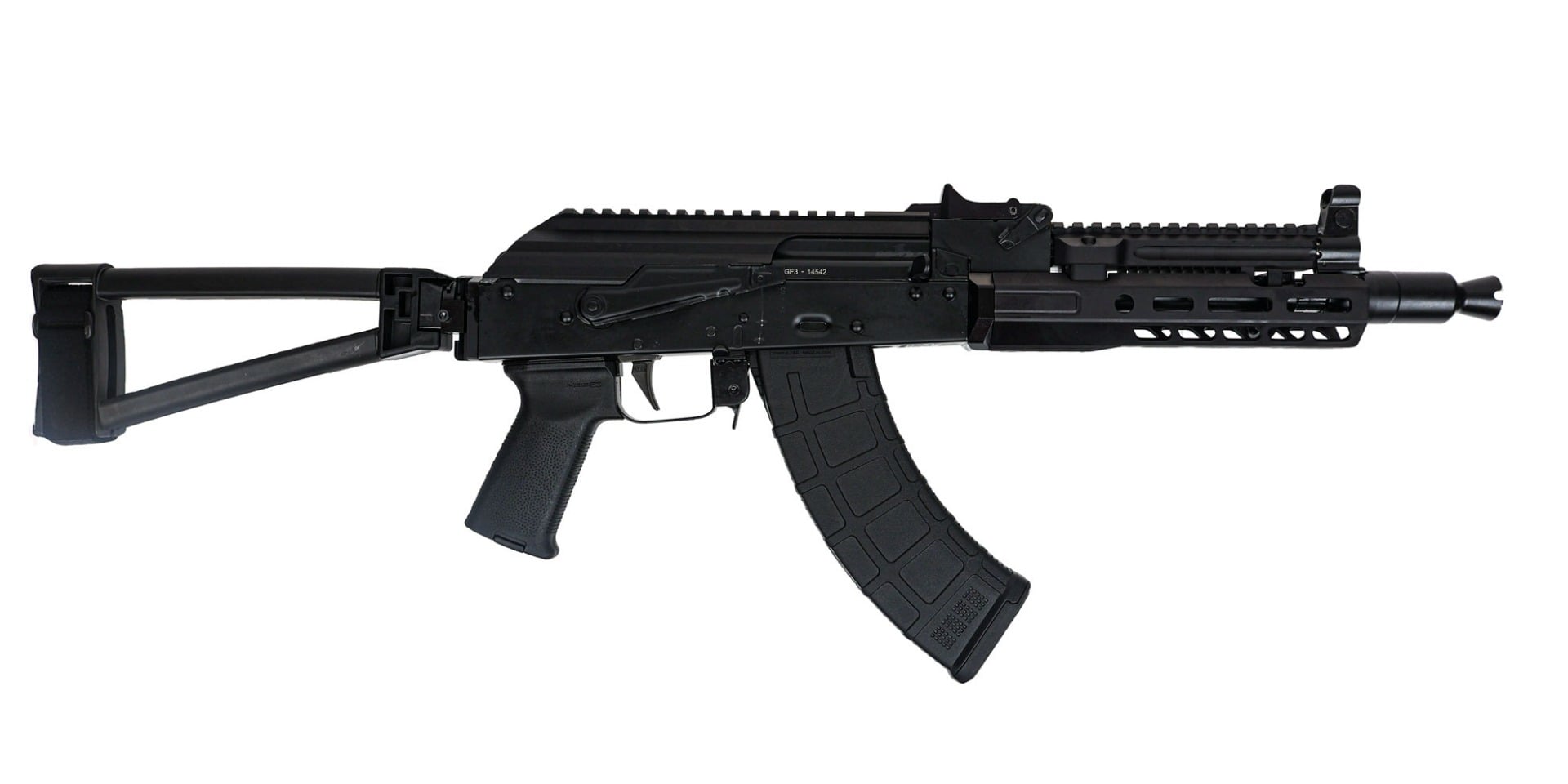 PSA AK-P GF3 Triangle Side Folding Pistol with ALG Trigger and PSA-SLR 7.5" Rail - Palmetto State Armory