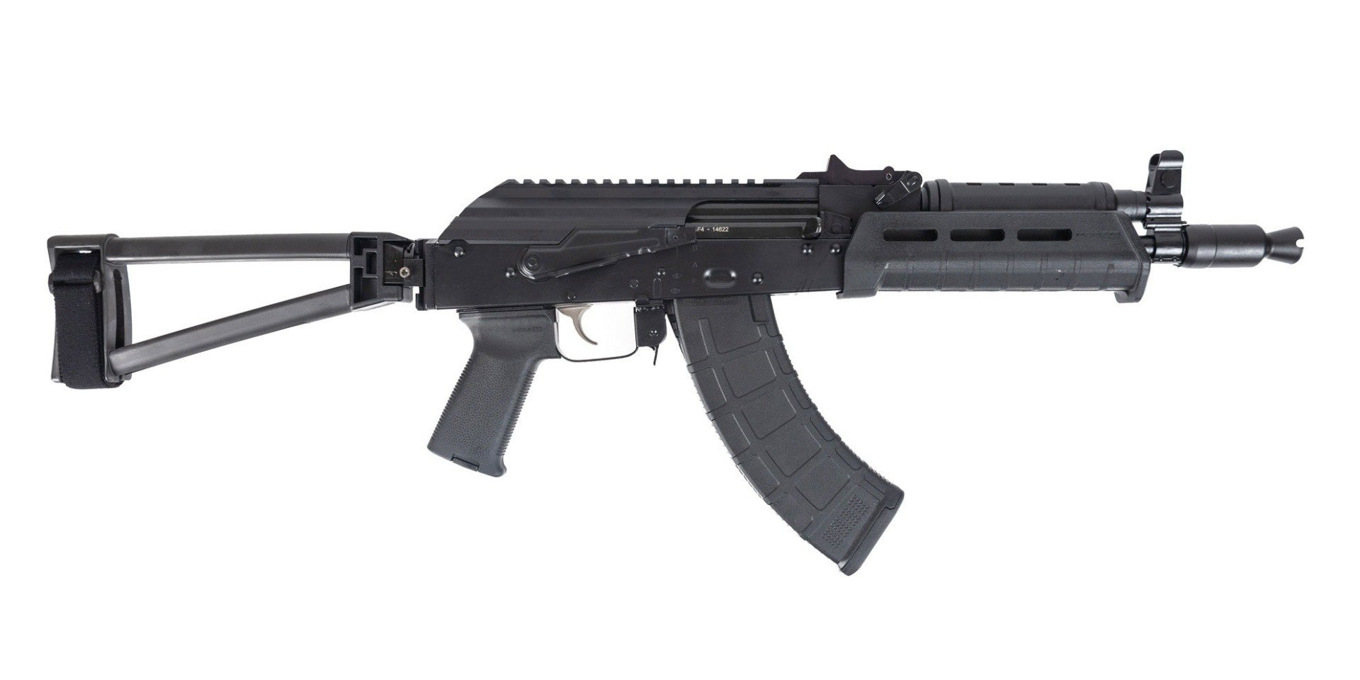 PSA AK-P GF4 MOE Triangle Side Folding Pistol , Black - Palmetto State Armory